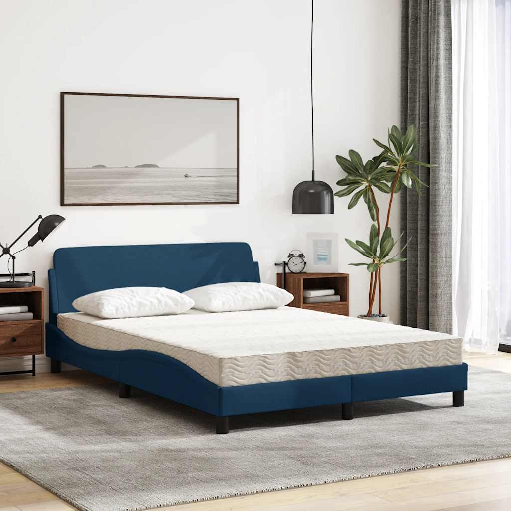 Letto con Materasso Dover Blu 140x200 cm in Tessuto | homemem39