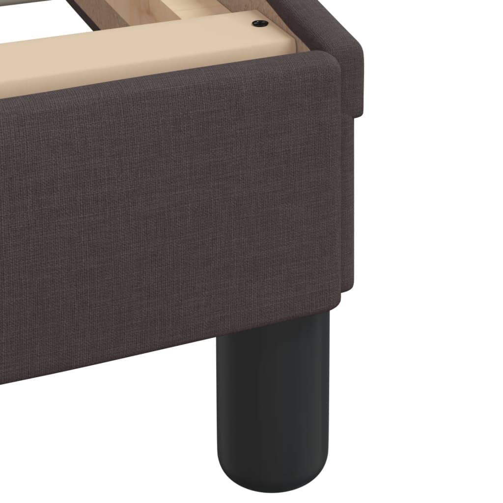 Letto con Materasso Dover Marrone Scuro 180x200cm Tessuto | homemem39