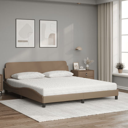 Letto con Materasso Dover Cappuccino 180x200cm Similpelle | homemem39