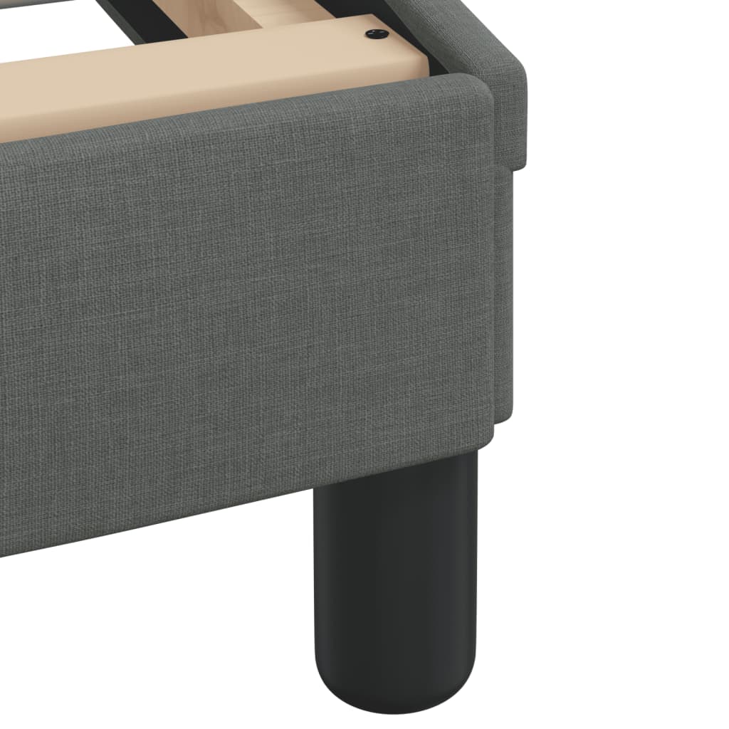 Letto con Materasso Hvar Grigio Scuro 140x200cm Tessuto - homemem39
