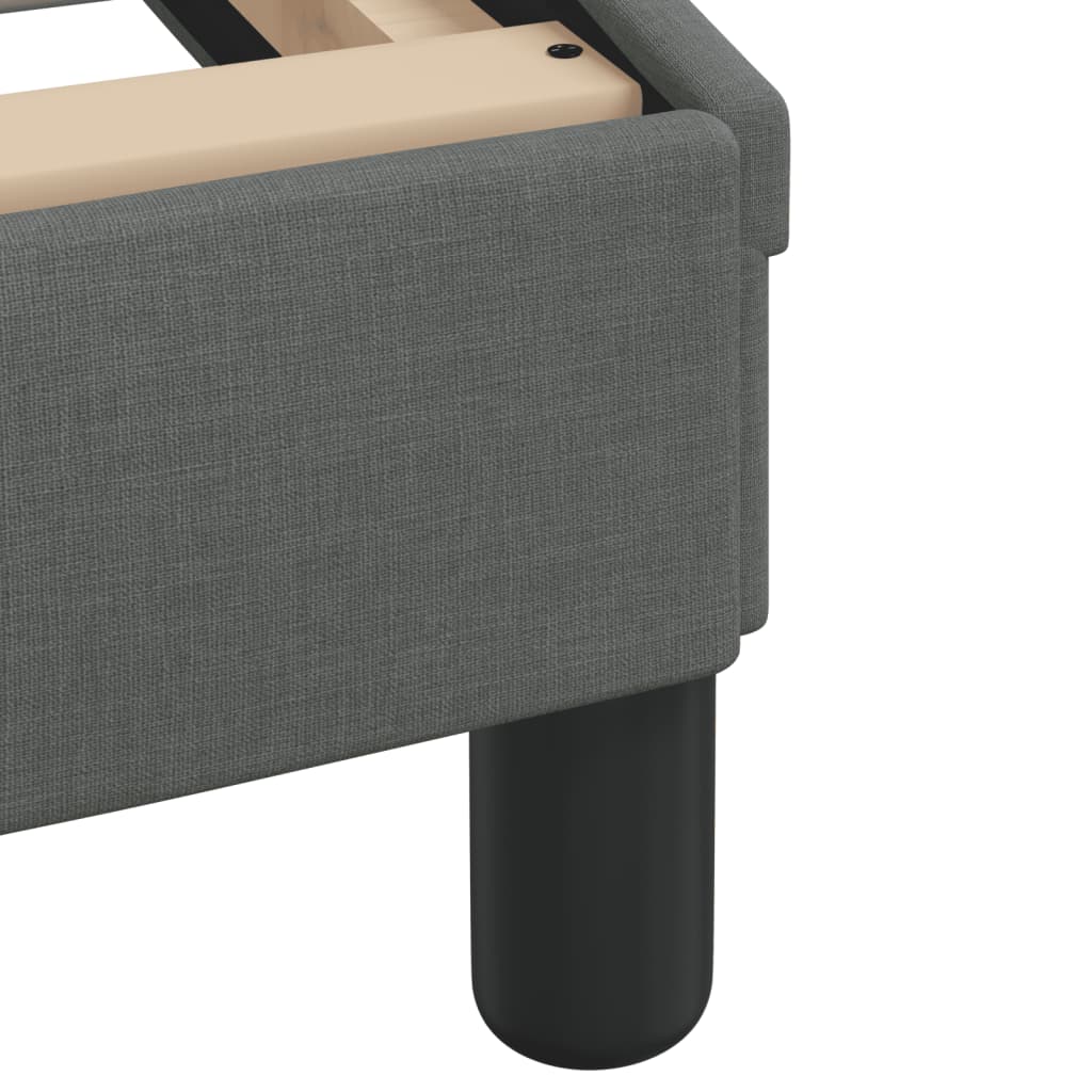 Letto con Materasso Hvar Grigio Scuro 200x200 cm in Tessuto - homemem39