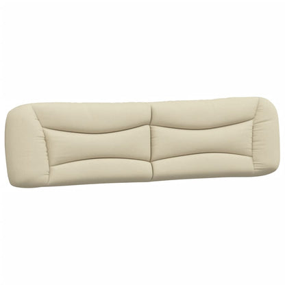 Letto con Materasso Hvar Crema 200x200 cm in Tessuto - homemem39