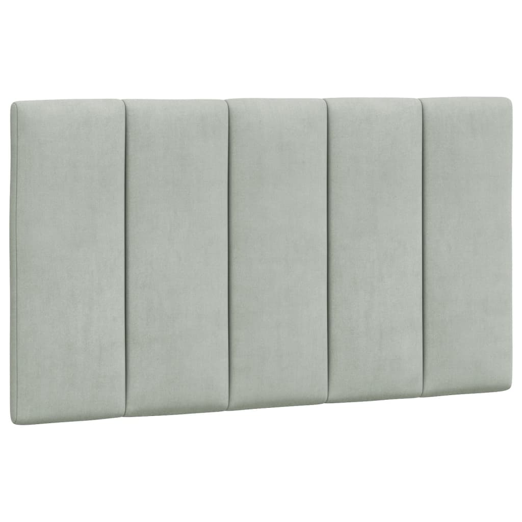 Letto con Materasso Hanko Grigio Chiaro 80x200 cm in Velluto - homemem39