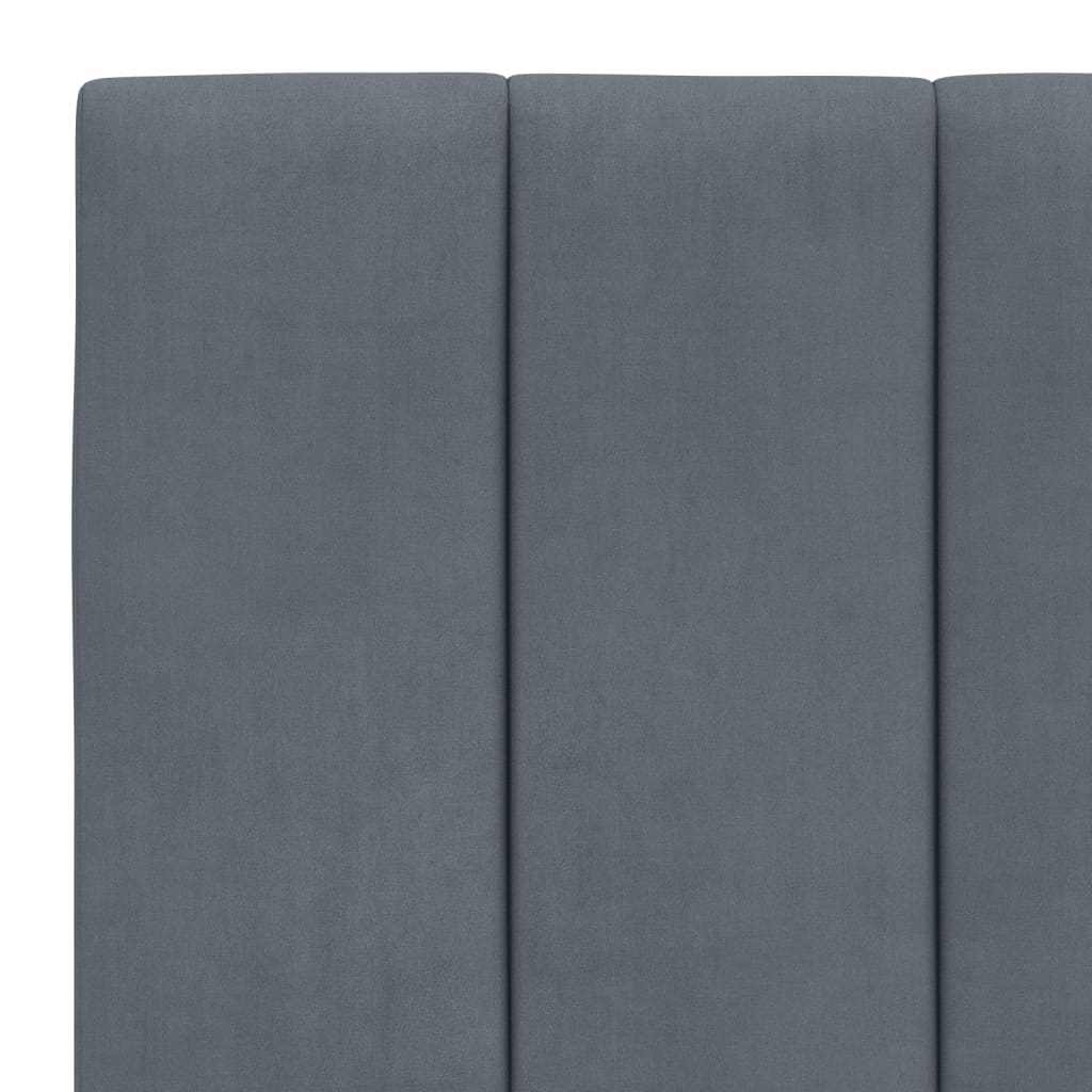 Letto con Materasso Hanko Grigio Scuro 80x200 cm in Velluto - homemem39