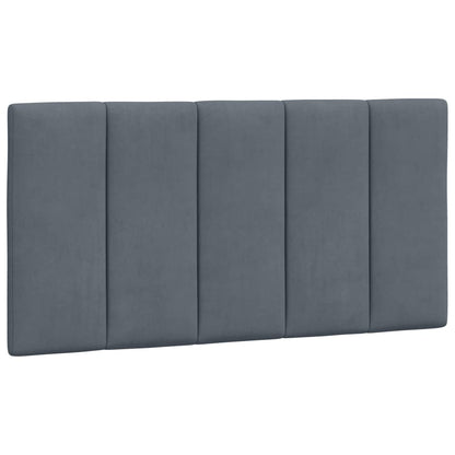Letto con Materasso Hanko Grigio Scuro 100x200 cm in Velluto - homemem39