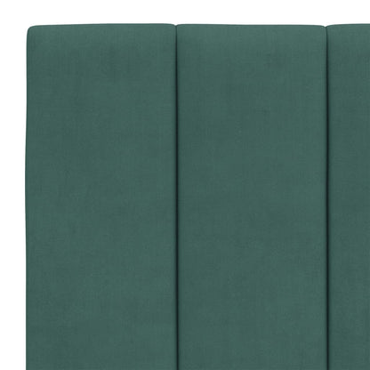 Letto con Materasso Hanko Verde Scuro 120x200 cm in Velluto