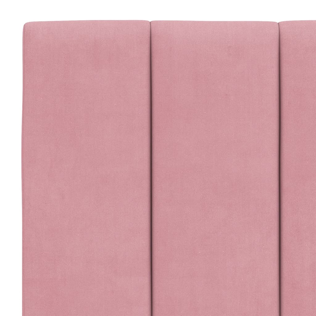 Letto con Materasso Hanko Rosa 140x190 cm in Velluto | homemem39