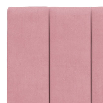 Letto con Materasso Hanko Rosa 140x190 cm in Velluto | homemem39