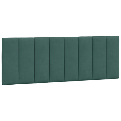 Letto con Materasso Hanko Verde Scuro 140x200 cm in Velluto - homemem39