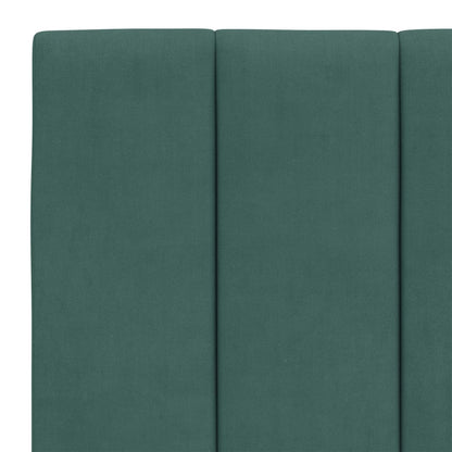 Letto con Materasso Hanko Verde Scuro 140x200 cm in Velluto - homemem39