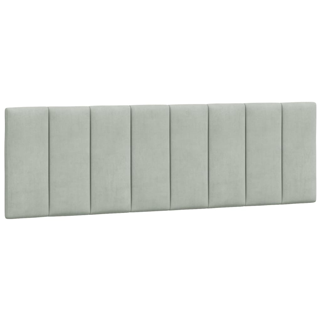 Letto con Materasso Hanko Grigio Chiaro 160x200 cm in Velluto - homemem39