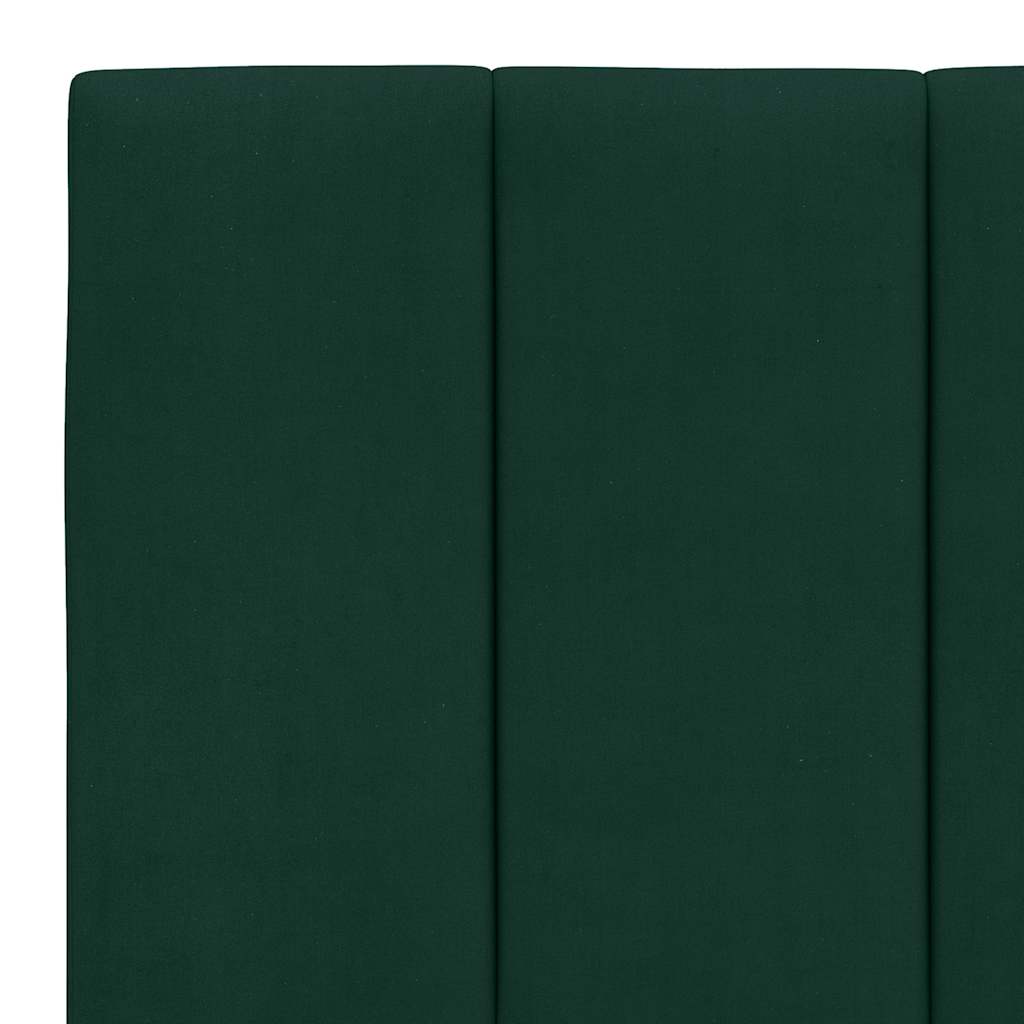 Letto con Materasso Hanko Verde Scuro 200x200 cm Velluto