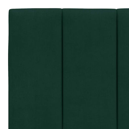 Letto con Materasso Hanko Verde Scuro 200x200 cm Velluto