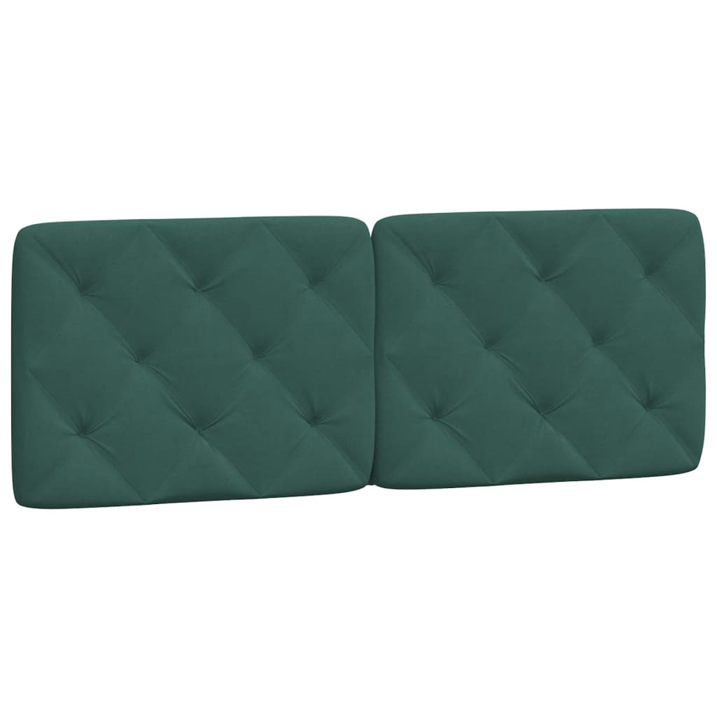 Letto con Materasso Verde Scuro 140x190 cm in Velluto - homemem39