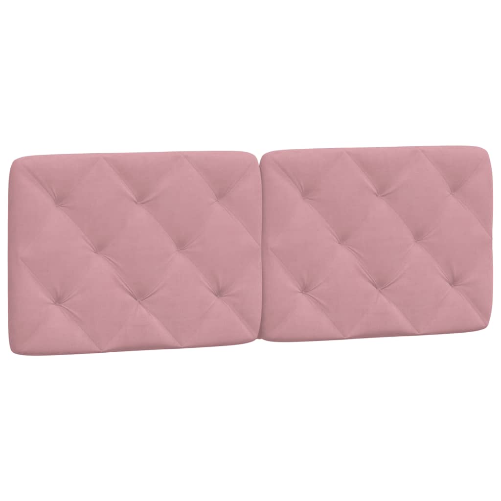 Letto con Materasso Rosa 140x190 cm in Velluto - homemem39