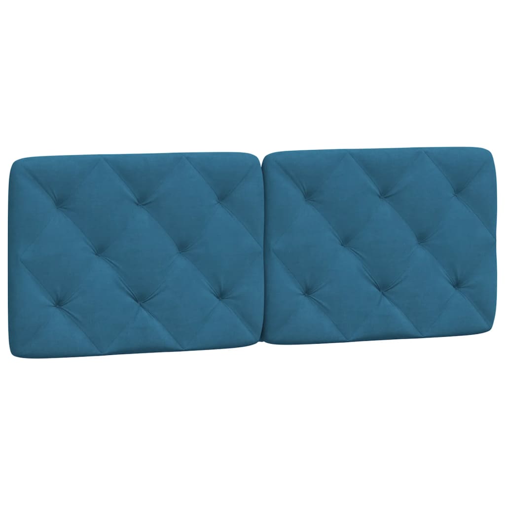 Letto con Materasso Blu 140x200 cm in Velluto - homemem39