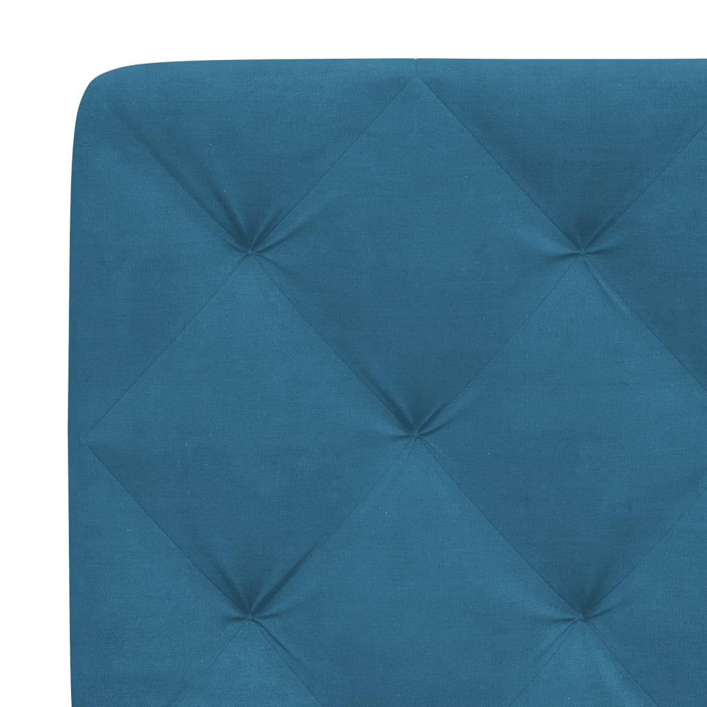 Letto con Materasso Blu 140x200 cm in Velluto - homemem39