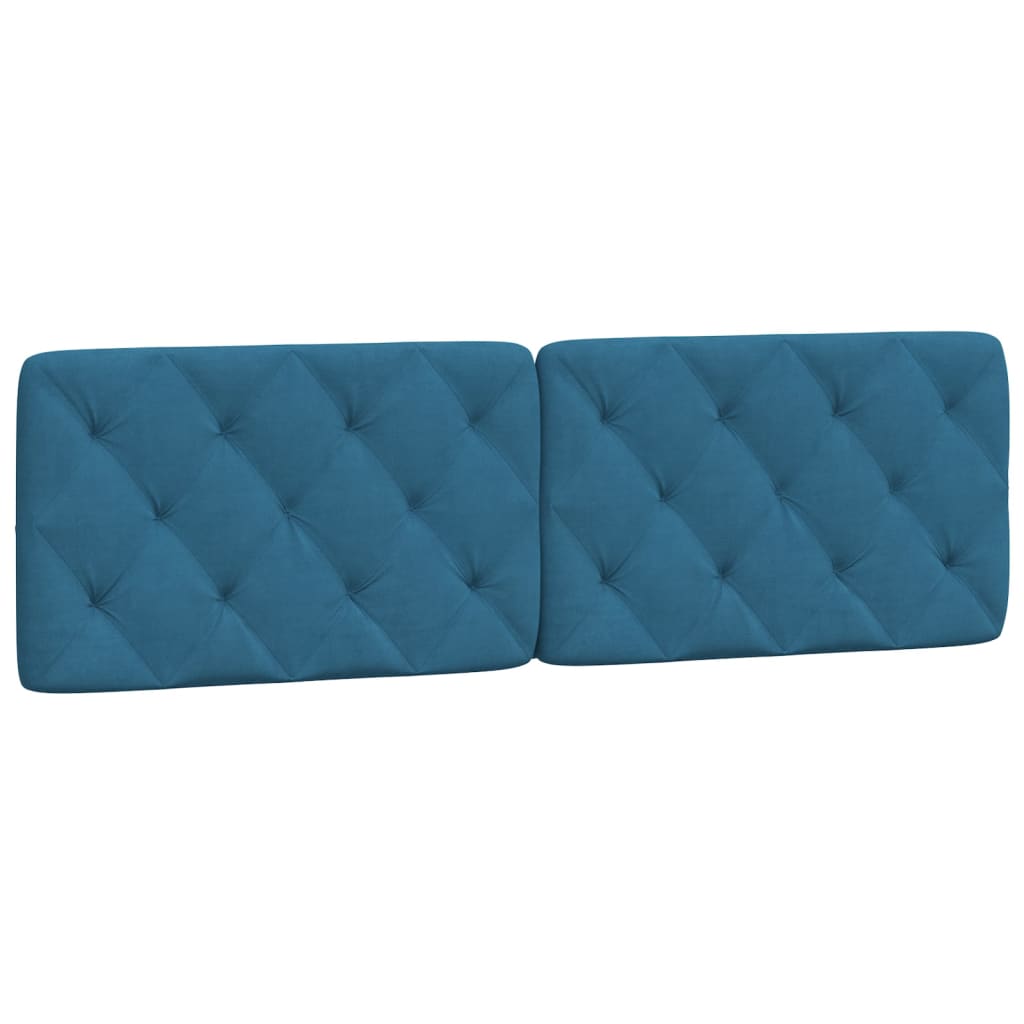 Letto con Materasso Blu 160x200 cm in Velluto