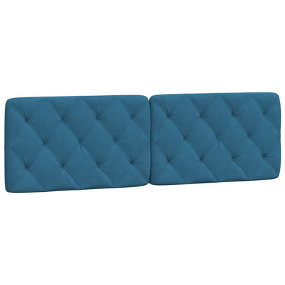 Letto con Materasso Blu 160x200 cm in Velluto