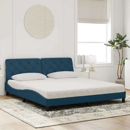 Letto con Materasso Blu 180x200 cm in Velluto | homemem39