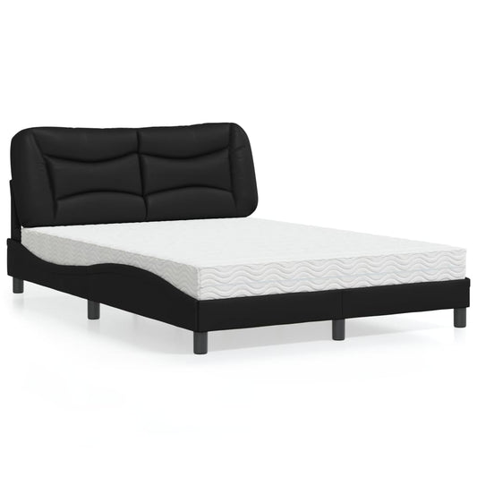 Letto con Materasso Hvar Nero 120x200 cm in Similpelle | homemem39