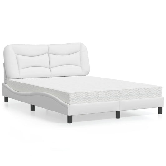 Letto con Materasso Hvar Bianco 120x200 cm in Similpelle | homemem39