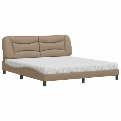 Letto con Materasso Hvar Cappuccino 180x200cm Similpelle | homemem39