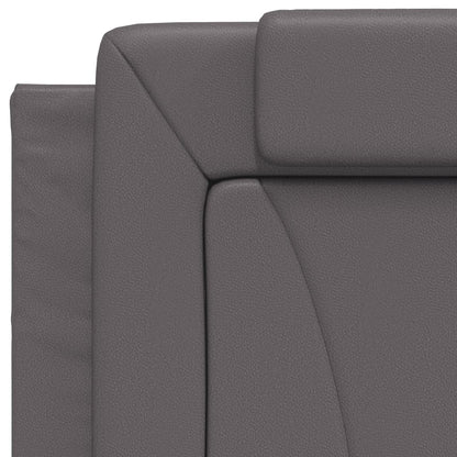 Letto Viana con Materasso Grgio 80x200 cm in Similpelle | homemem39