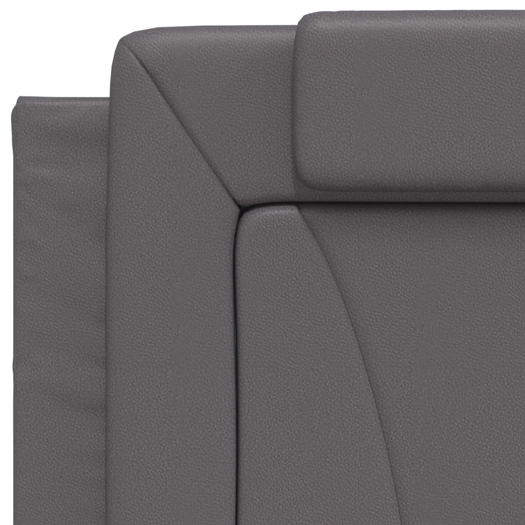 Letto Viana con Materasso Grgio 90x200 cm in Similpelle | homemem39