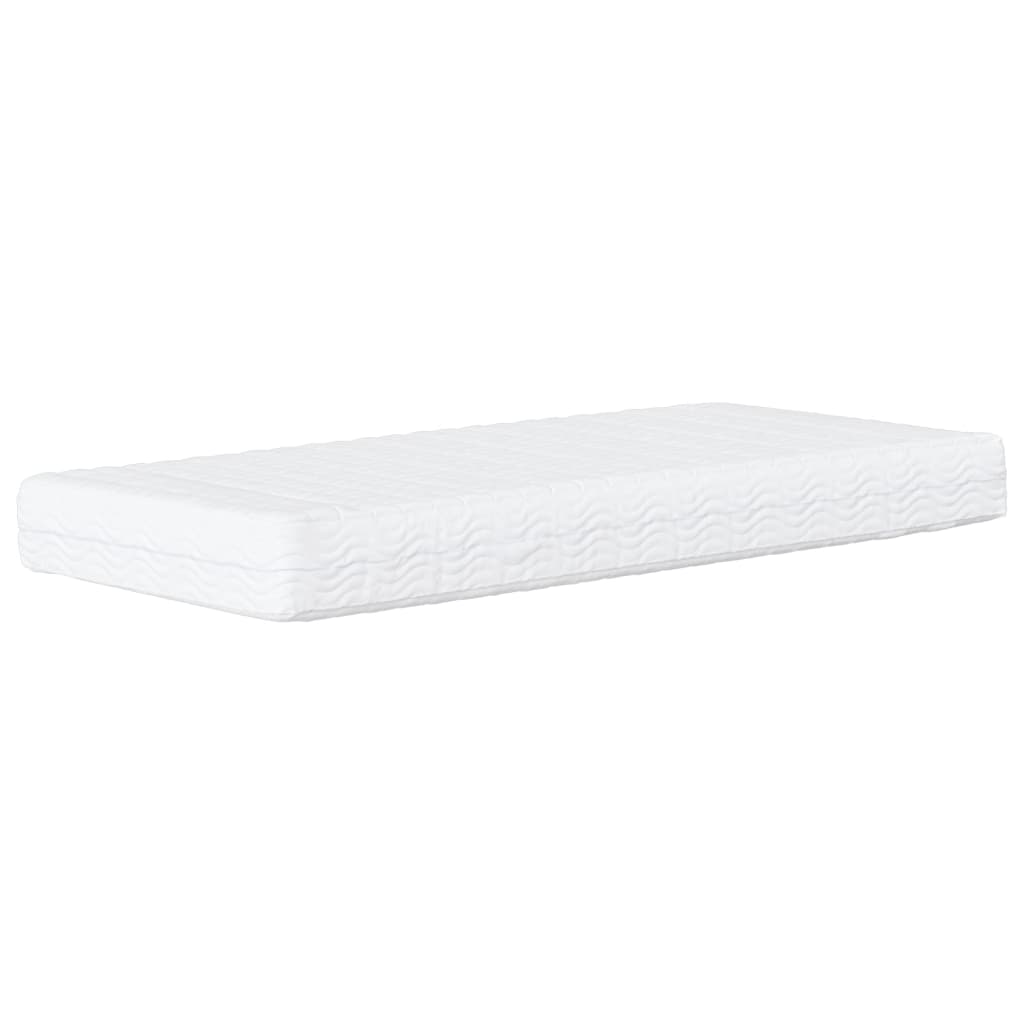 Letto Viana con Materasso Nero e Bianco 90x200 cm in Similpelle