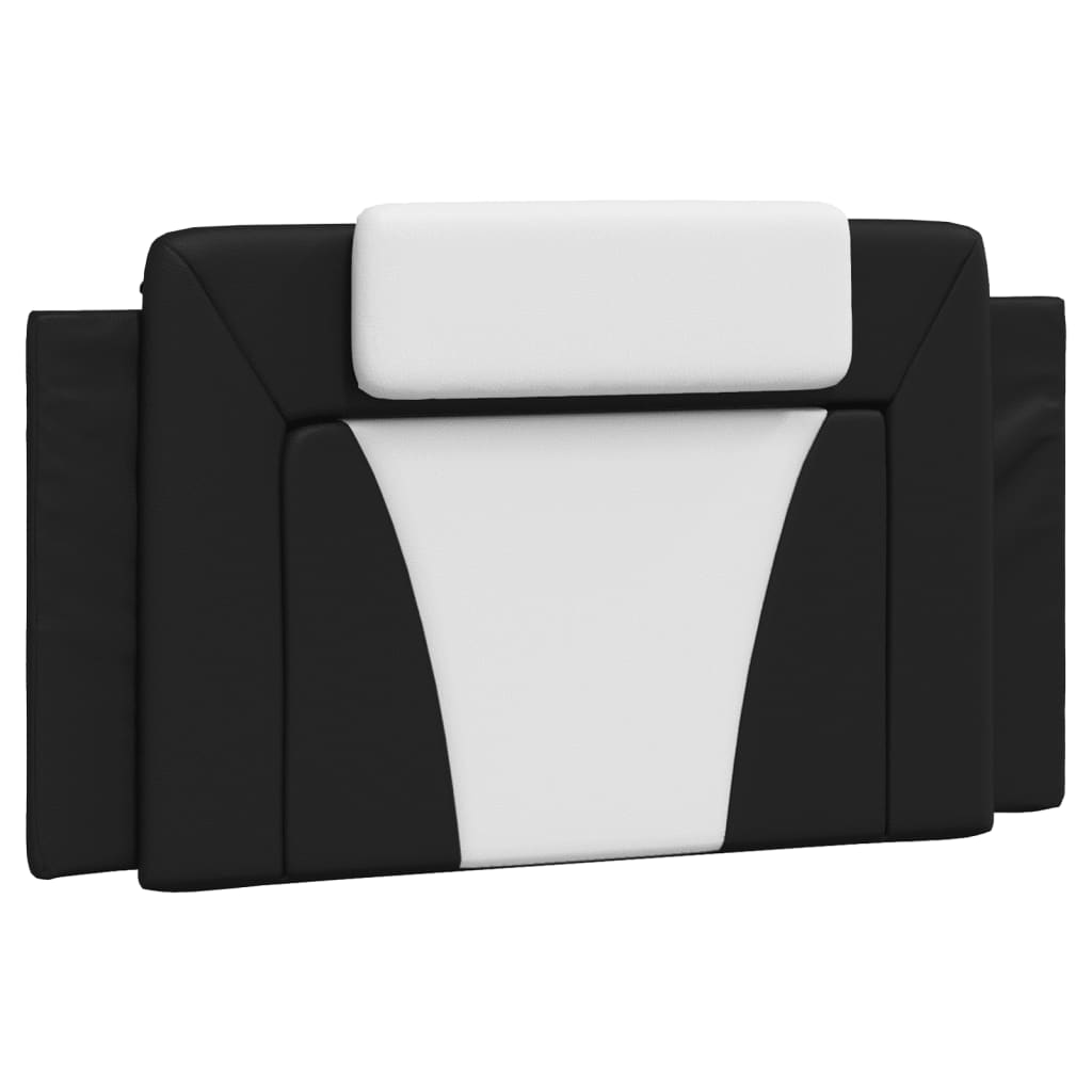 Letto Viana con Materasso Nero e Bianco 100x200 cm in Similpelle