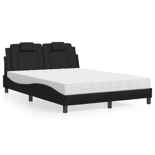 Letto Viana con Materasso Nero 120x200 cm in Similpelle | homemem39