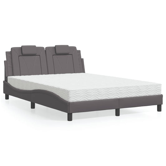 Letto Viana con Materasso Grigio 120x200 cm in Similpelle | homemem39