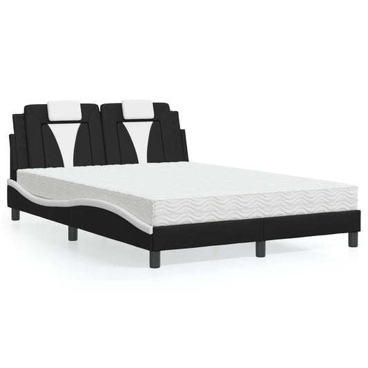Letto Viana con Materasso Nero e Bianco 120x200 cm in Similpelle | homemem39