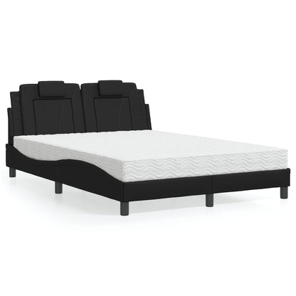 Letto Viana con Materasso Nero 140x190 cm in Similpelle | homemem39