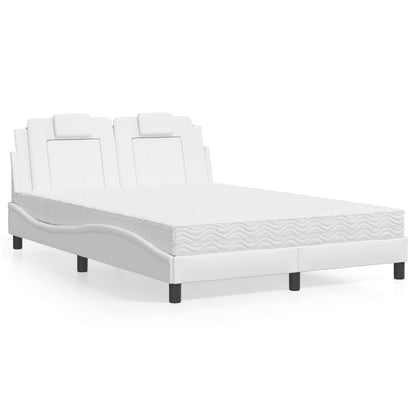 Letto Viana con Materasso Bianco 140x190 cm in Similpelle - homemem39