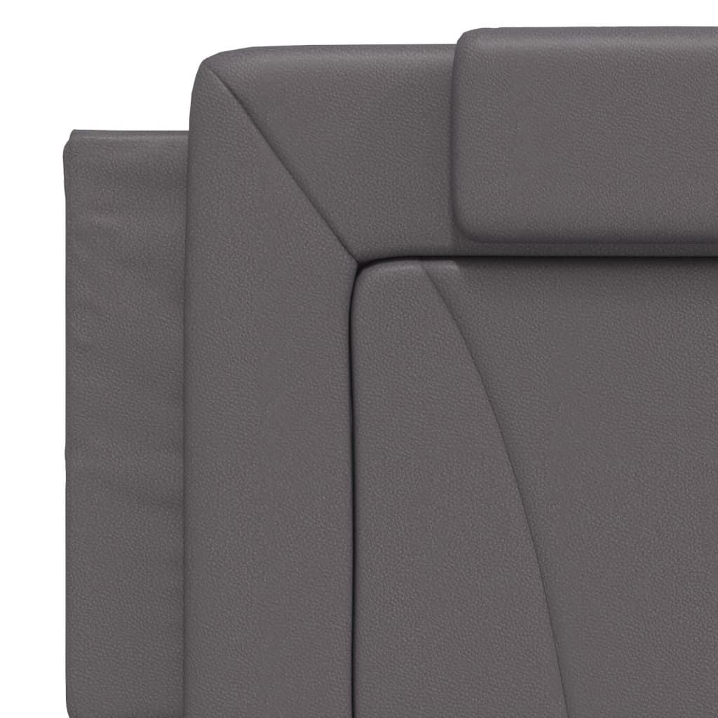 Letto Viana con Materasso Grigio 160x200 cm in Similpelle | homemem39
