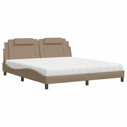 Letto Viana con Materasso Cappuccino 180x200cm Similpelle | homemem39
