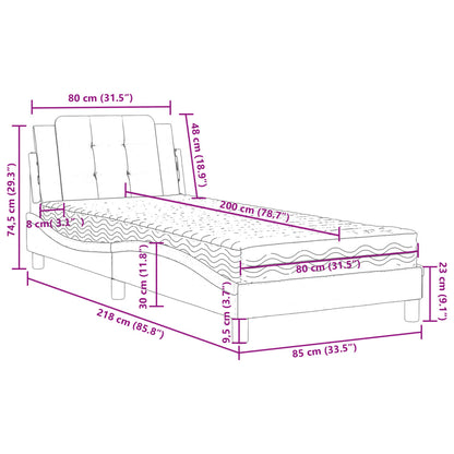 Giroletto senza Materasso Zadar Marrone 80x200 cm in Similpelle | homemem39