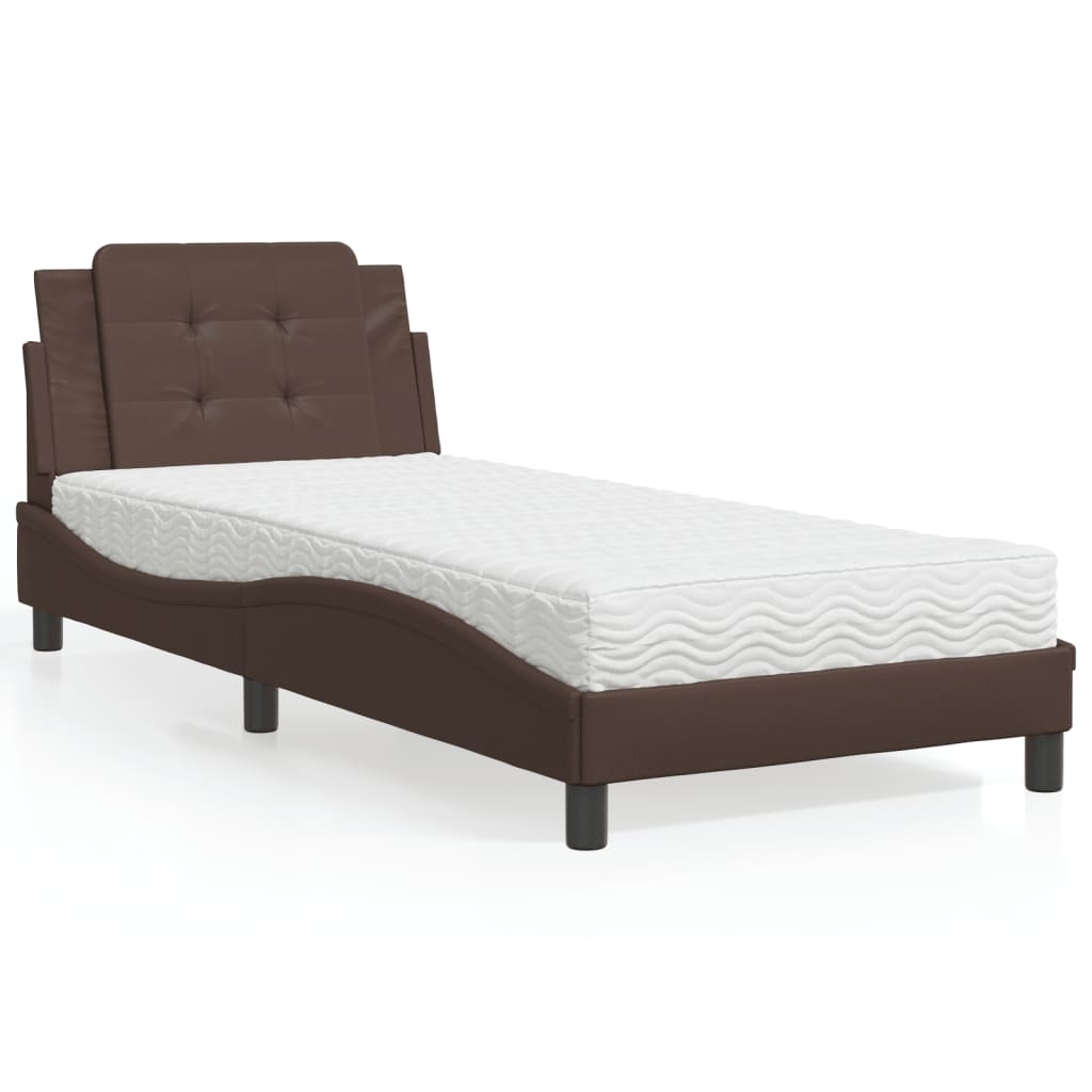 Giroletto senza Materasso Zadar Marrone 80x200 cm in Similpelle | homemem39