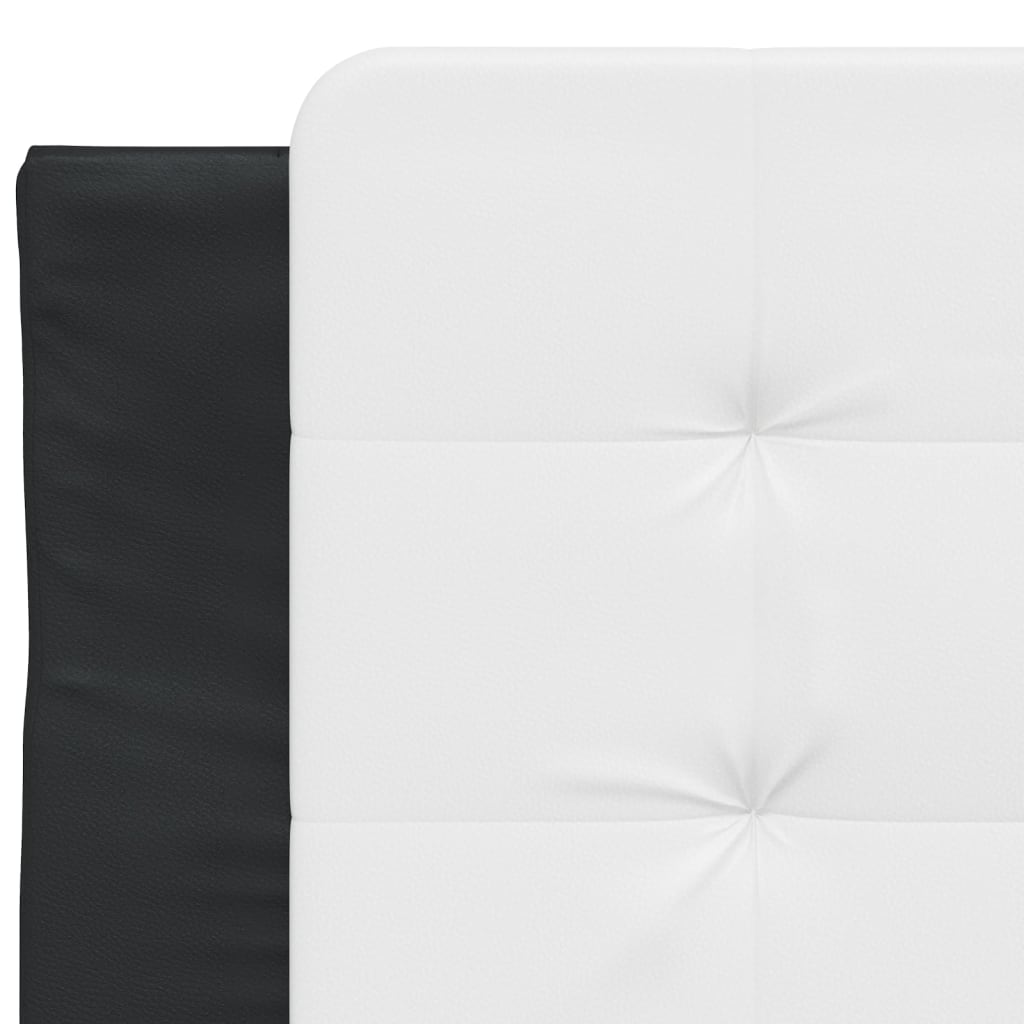 Giroletto senza Materasso Zadar Nero e Bianco 90x190 cm in Similpelle | homemem39