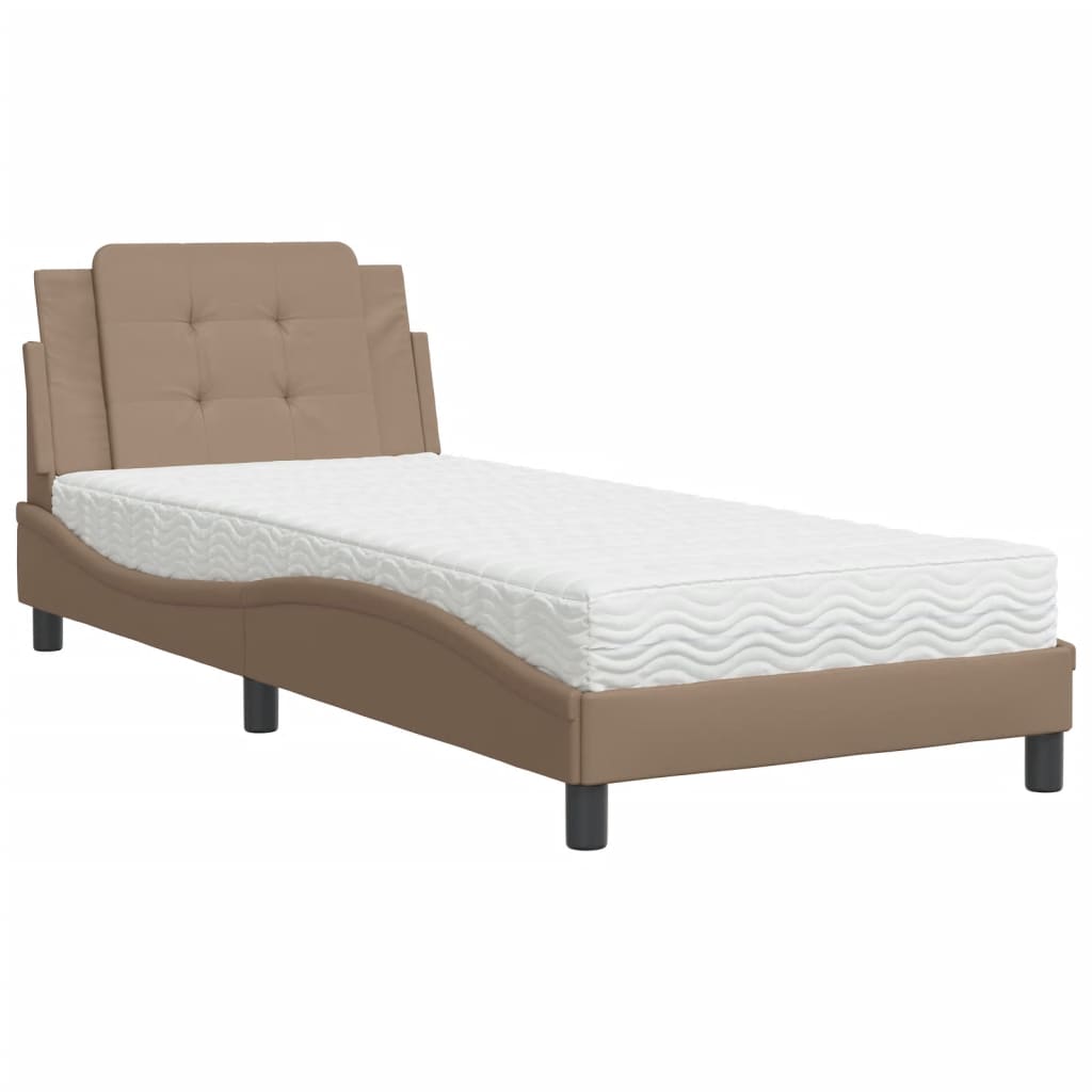 Giroletto senza Materasso Zadar Cappuccino 90x200 cm in Similpelle | homemem39