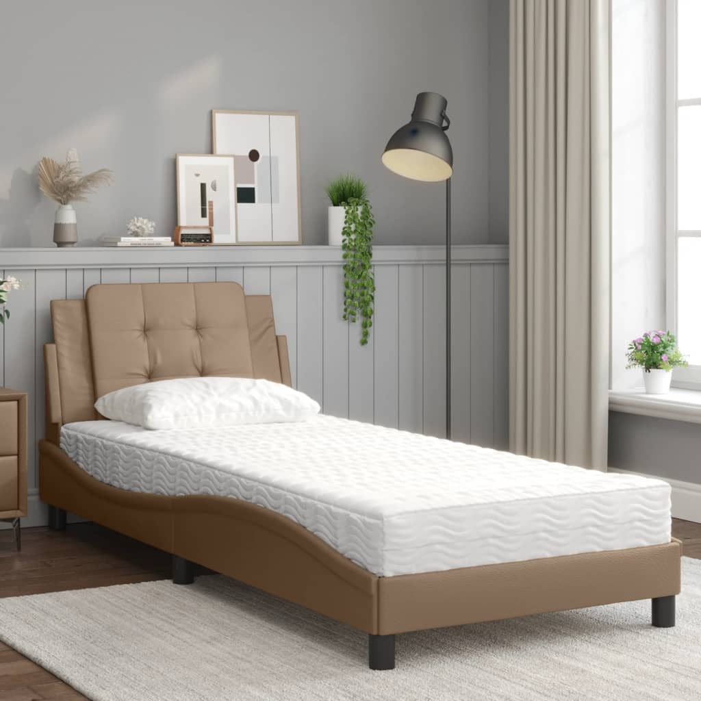 Giroletto senza Materasso Zadar Cappuccino 90x200 cm in Similpelle | homemem39