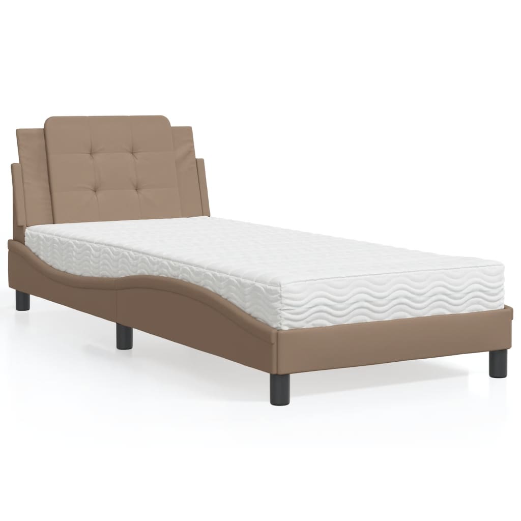 Giroletto senza Materasso Zadar Cappuccino 90x200 cm in Similpelle