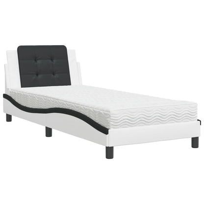 Giroletto senza Materasso Zadar Bianco e Nero 100x200 cm in Similpelle