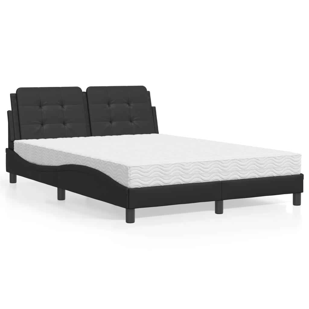 Giroletto senza Materasso Zadar Nero 140x190 cm in Similpelle | homemem39