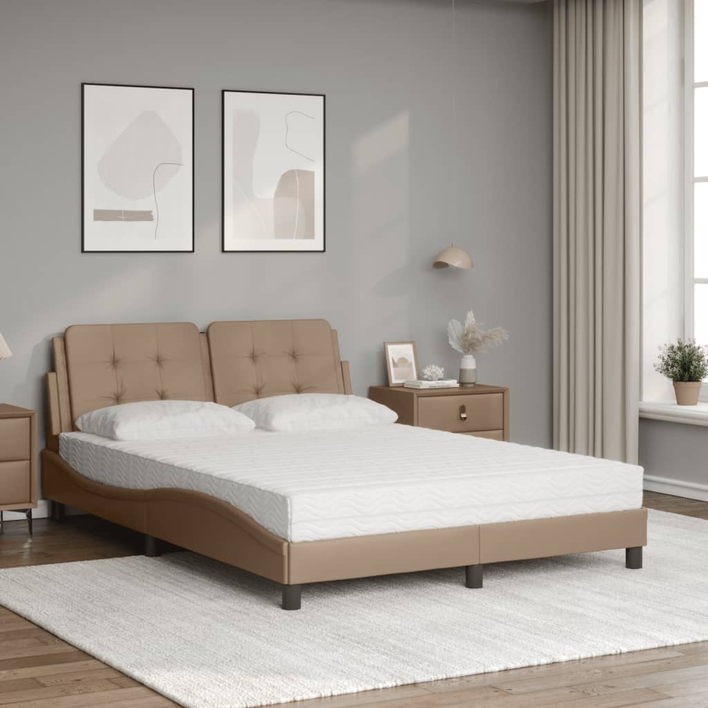 Giroletto senza Materasso Zadar Cappuccino 140x190cm Similpelle | homemem39
