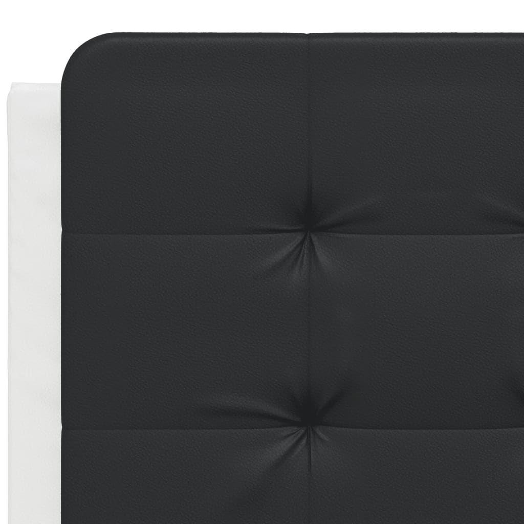 Letto con Materasso Zadar Bianco e Nero 140x200 cm in Similpelle - homemem39