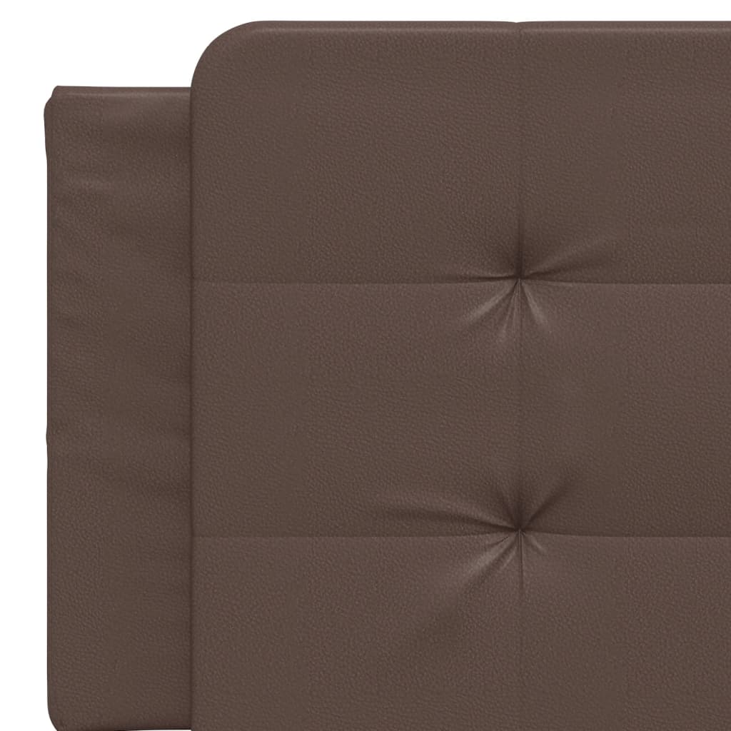 Letto con Materasso Zadar Marrone 160x200cm in Similpelle - homemem39