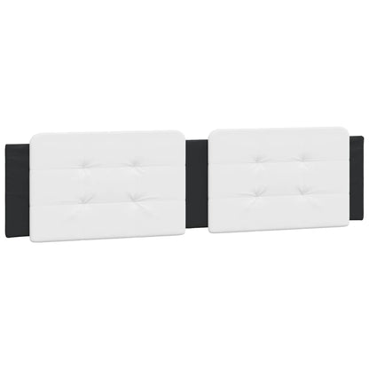 Letto con Materasso Zadar Nero e Bianco 160x200cm Similpelle - homemem39